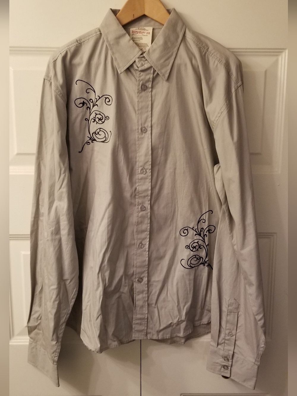 Route Sixty Six Men's Button Down Distinctive Details Shirt Size XL NEW w/o Tags